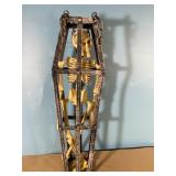 Skeleton in a cage, 17" tall