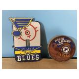 St. Louis Blues light plate and puck