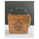CUTE Ashton Cigar Box purse-wood-7x7