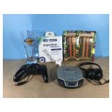 8.5" Hard Rock Cafe Glass, NEW Homz Super Grip