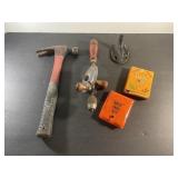 Hammer, Horseshoe Coat Hook, "Her" Tool Kit and