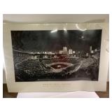 24x36 Wrigley Field player on cardboard backing.