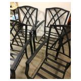 4 metal outdoor chairs