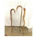 2 canes and walking stick