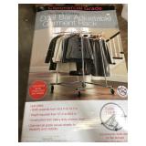 Commercial grade dual bar adjustable garment rack