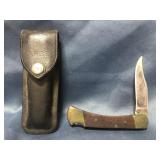 Vintage BUCK Locking Knife with case