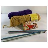 Knitting/crochet needles, yarn etc