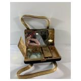Mini purse makeup case 4-1/2x2-1/2 when closed