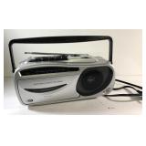 Vintage AM/FM cassette recorder-radio works,