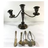 Antique Gorham candleabra & more
