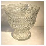 Anchor Hocking Wexford Crystal 8" Footed Bowl