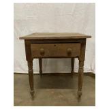 Vintage Wooden End Table, 25x25x29