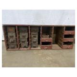 Vintage Wooden Organizer Shelf, 37x12x14