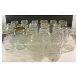 Large lot of Kerr Mason canning jars