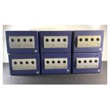 SIX Purple Nintendo Gamecubes, no power cords,