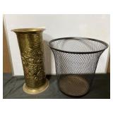 Umbrella stand and trash can
