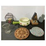 Decorative items, including trivets, hand painted