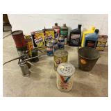 Oil. Oil cans and other automotive items