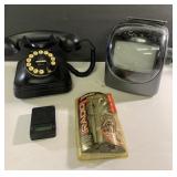 Vintage electronics-push button phone,TV & more