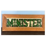 Stained Glass Framed Wall Decor-MINISTER