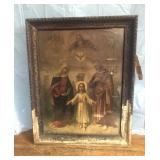 Antique framed 18x22 Catholic religious litho