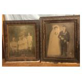 Antique framed photes-Wedding & more-both approx