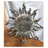Metal Sunburst garden yard art-28" across
