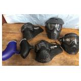 Paintball masks, goggles, gun attachments-
