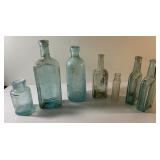 Antique medicine bottles-Castoria, Rawleigh,