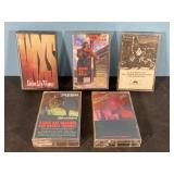 Vintage casettes-INXS, Stevie Ray Vaughn, Bob