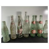 Vintage glass soda bottles
