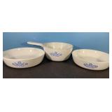 Vintage Corning Ware Cornflower Blue pieces