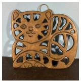 Vintage Cat Cast Iron Trivet