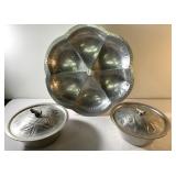 Vintage hammered alumunum pieces