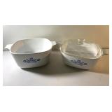 Vintage Corning Ware Cornflower Blue casseroles