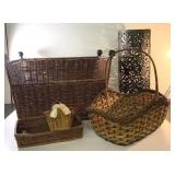 Baskets and 16" tall pillar holder