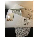 Corner shelf with hidden compartment and more