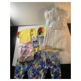 Two newborn playskool onesies, socks, NWT 12