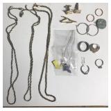 Costume jewelry-rings, necklaces, cufflinks, more