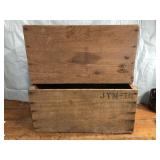 2 wooden Boxes 20 x 10 x 12
