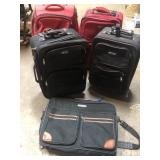 4 rolling suitcase and carry bag