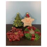 4 Large 8" Christmas Ornaments