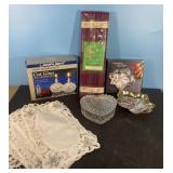 NEW & more Cut Glass Oil Candle Set, Dishes &