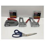 Staple Guns, Staples, and Scissors
