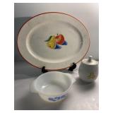 Bakerite ovenware tray, 14x11, Fire King,