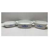 Vintage Corning Ware Cornflower Blue casseroles