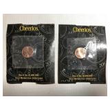 2 "One of 10,000000 First Minted" 2000 Pennies by