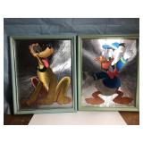 Vintage Disney Dufex foil prints 8x10 framed-Pluto