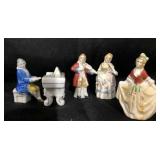 Antique Occupied Japan 3" & 4" porcelain pieces