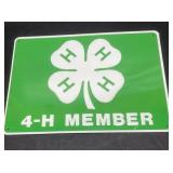 4-H Member Metal Sign-12x14